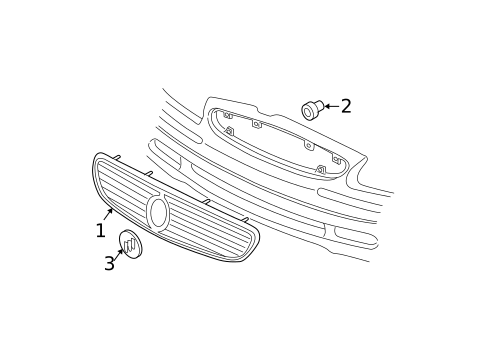 Grille & Components for 2000 Buick Regal #0