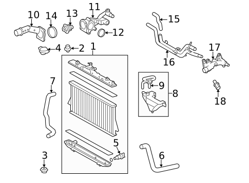 Cooling System for 2013 Toyota Highlander #1