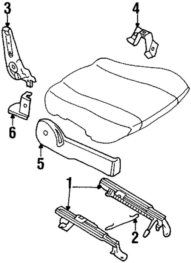 F1CZ5861726A - Body: Seat Track Adjust Mechanism for Ford: Escort Image