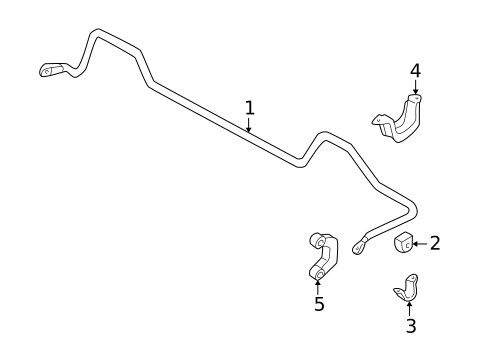 Stabilizer Bar & Components for 2004 Subaru Impreza #1