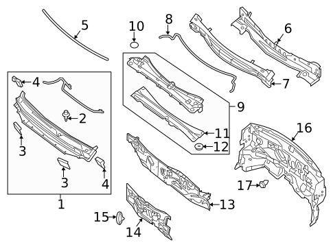 Cowl for 2017 Nissan Pathfinder #0
