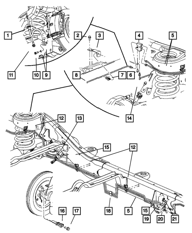 6506465AA - Service Brakes: Brake Line Clip for Mopar Image