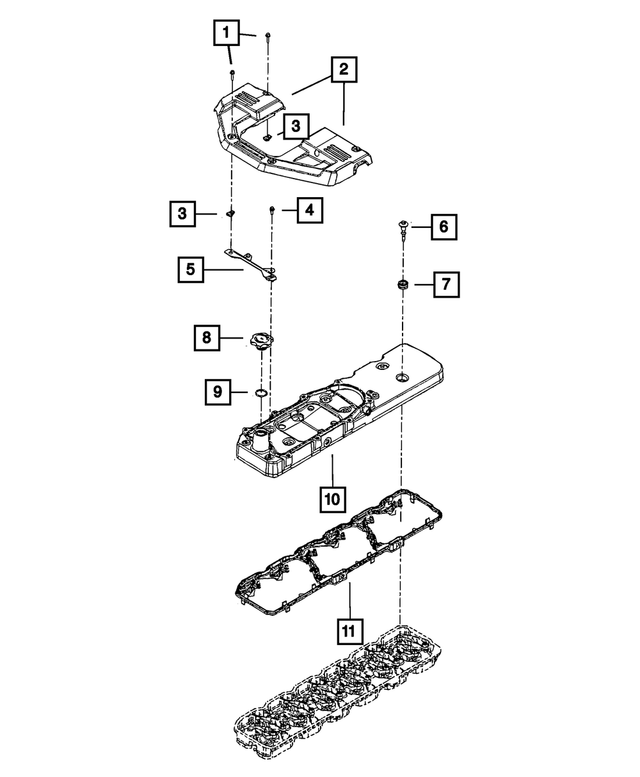 68005453AA - Engine 6.7L Cummins (Diesel): Cylinder Head Cover Isolator, Mounting for Mopar Image