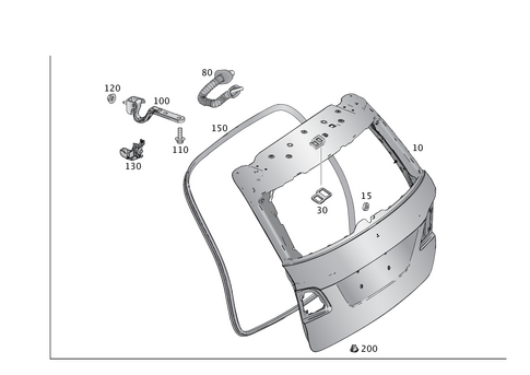 Rear-End Door for 2016 Mercedes-Benz GLE550e #0