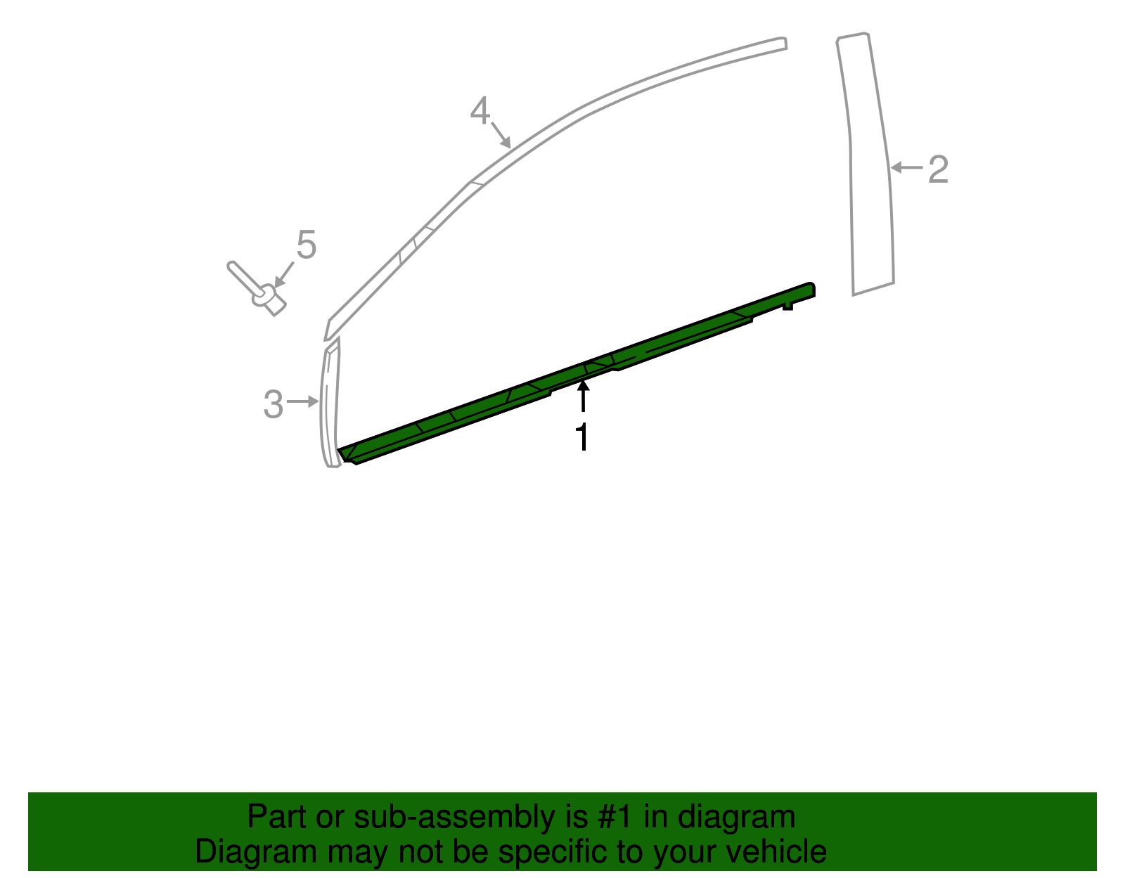 Genuine Toyota Belt Molding part# 75710-47040 for 2016-2022