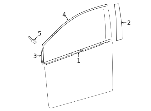 Exterior Trim - Front Door for 2022 Toyota Prius AWD-e #0