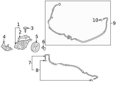 Pump & Hoses for 2011 Buick Lucerne #0