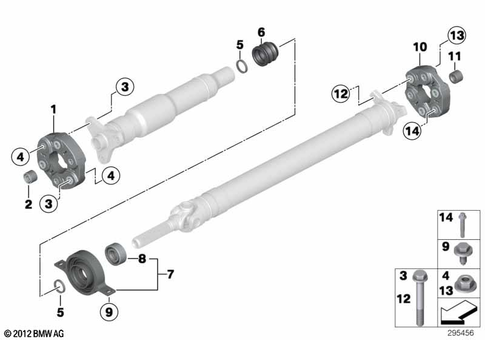 Prop Shaft, Single Components for 2012 BMW 328xi #0