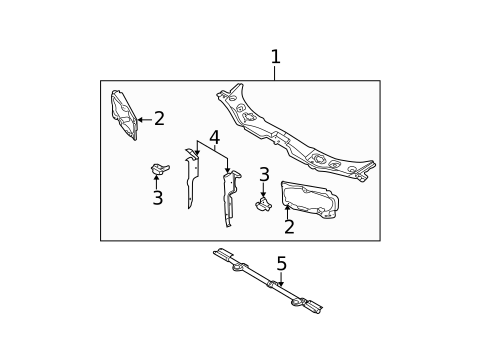 Radiator Support for 2008 Jaguar X-Type #0