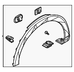 87711GI000CA - Body: Wheel Opening Molding for Hyundai: Ioniq 5 Image