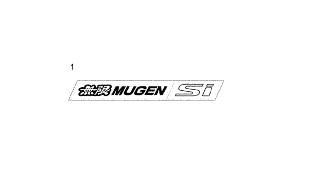 Mugen Rear Emblem for 2008 Honda Civic #0