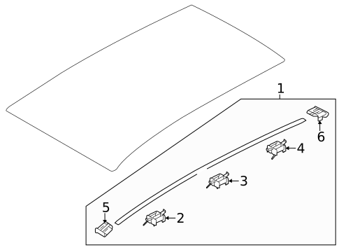 Exterior Trim - Roof for 2022 Hyundai Santa Fe #0