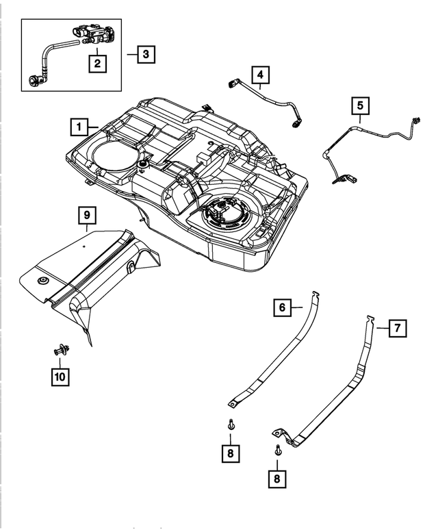 6104422AA - Fuel: Hex Head Bolt And Washer, Mounting for Mopar Image image