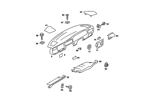 2016801687 - Panelling: Instrument Panel for Mercedes-Benz: 190, 190D, 190E Image image