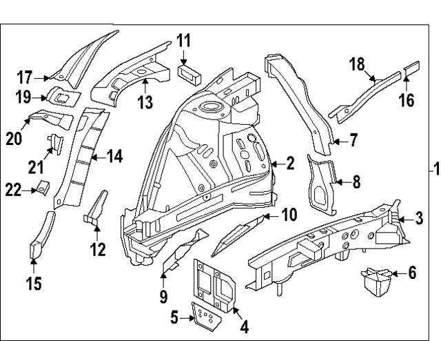 64587GI000 - : Fender Bracket for Hyundai Image