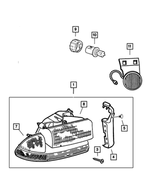 4882724 - : Headlamp To Grille Welt, Right for Dodge: Dakota, Durango Image