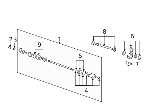 Drive Axles for 2004 Hyundai Santa Fe #0