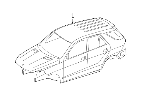 Body Shell for 2017 Mercedes-Benz GLE63 AMG #0