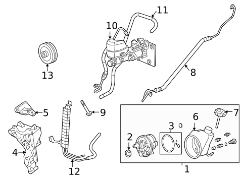 Pump & Hoses for 2009 GMC Sierra 2500 HD #0