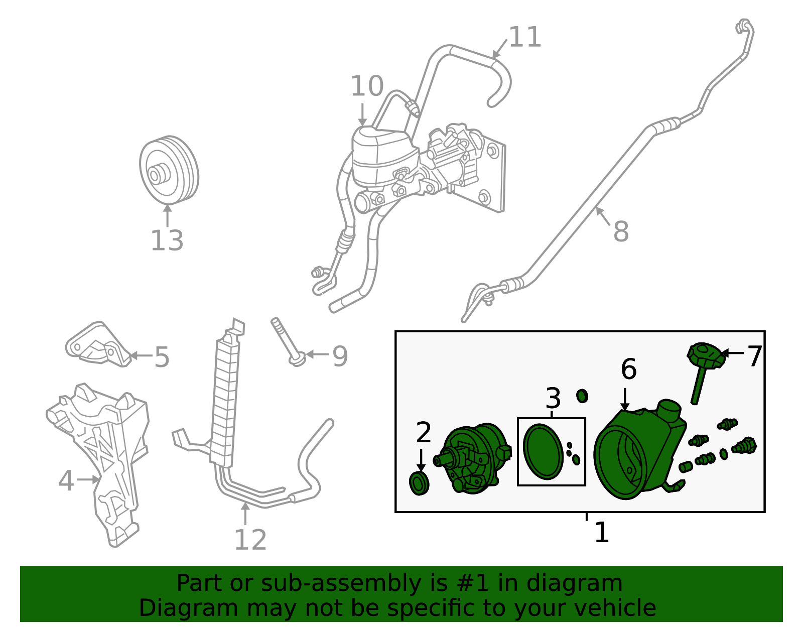2007-2010 GM Power Steering Pump 19420690 | TascaParts.com
