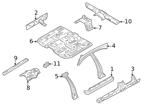 Center Pillar for 2002 Hyundai Accent #0