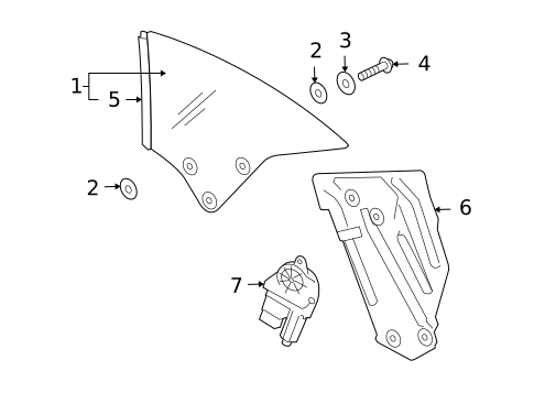 Quarter Window for 2016 Volkswagen Eos #0