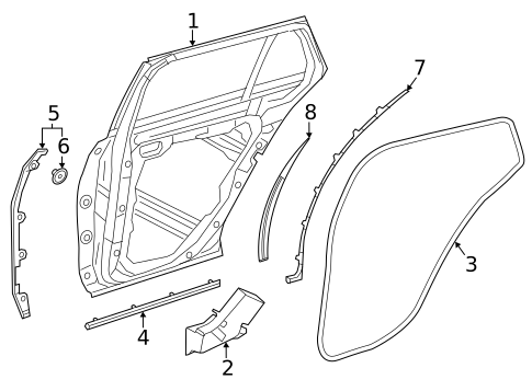 Door & Components for 2021 Mercedes-Benz E 450 #3