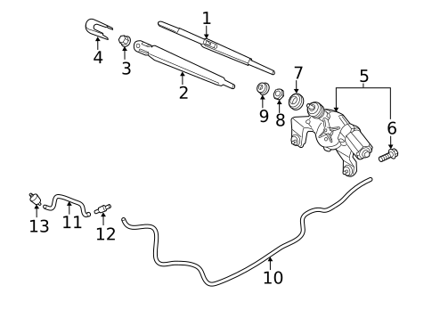 Wiper & Washer Components for 2017 Hyundai Santa Fe #1