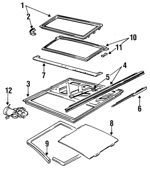 Sunroof for 1995 Cadillac Seville #0