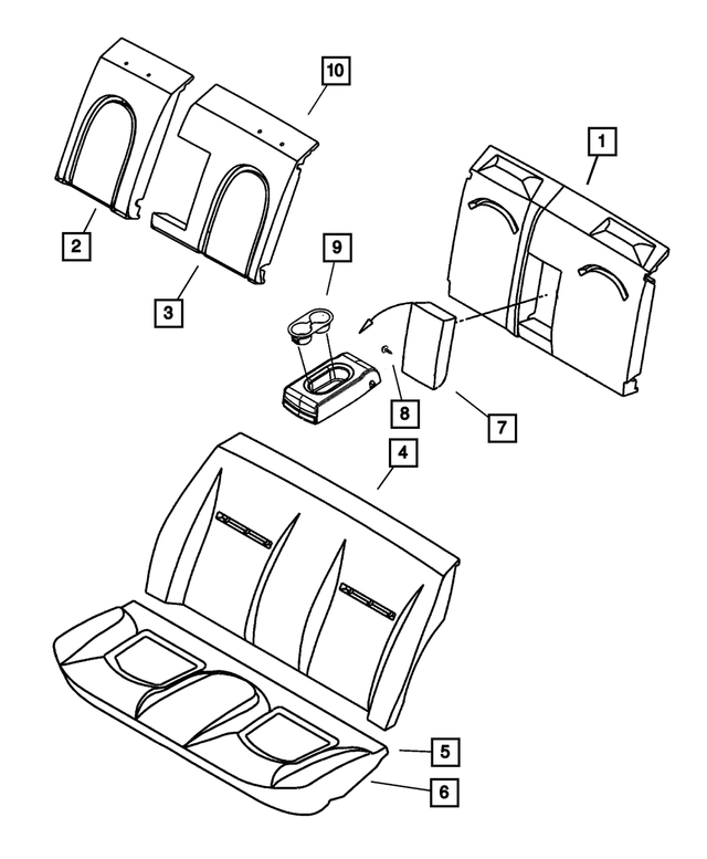 TB871DVAA - Interior Trim: Rear Seat Back for Mopar Image