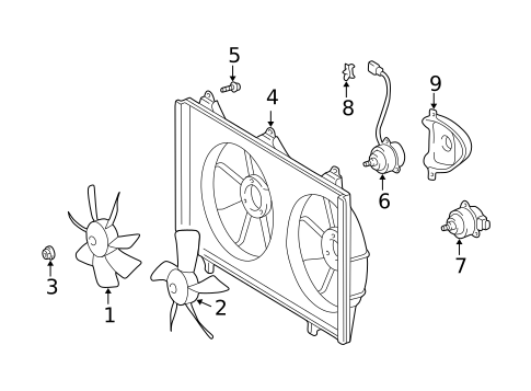 Cooling Fan for 2007 Toyota Solara #0