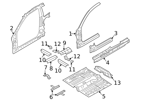 Floor & Rails for 2008 Hyundai Accent #0