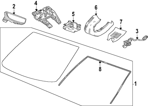 Glass - Windshield for 2025 Buick Envision #0