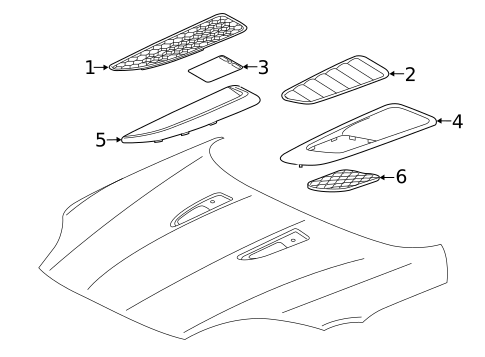 Exterior Trim - Hood for 2017 Jaguar F-Type #0