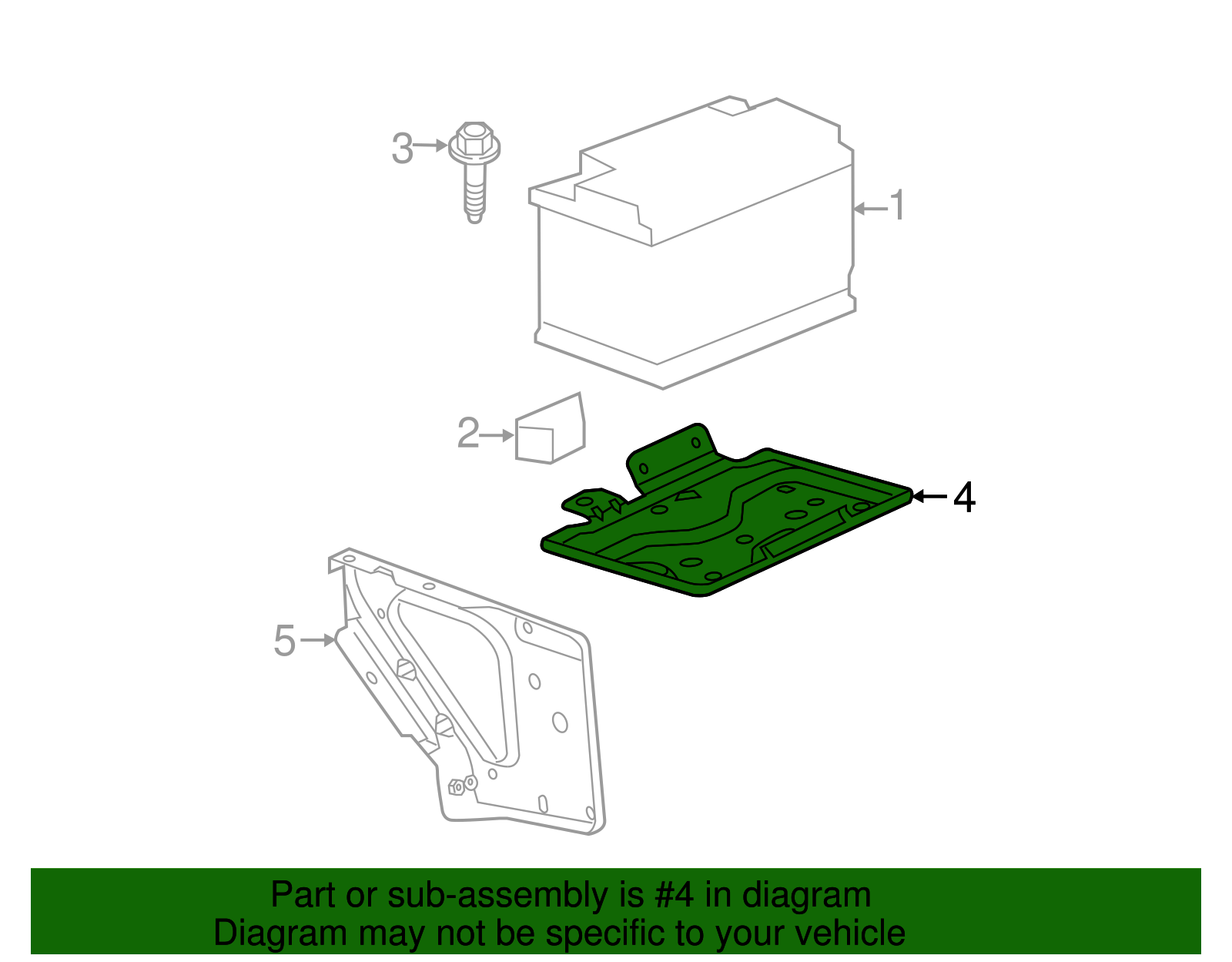 22989633 - Driver Side Battery Auxiliary Tray 2014-2020 GM | GM Parts ...