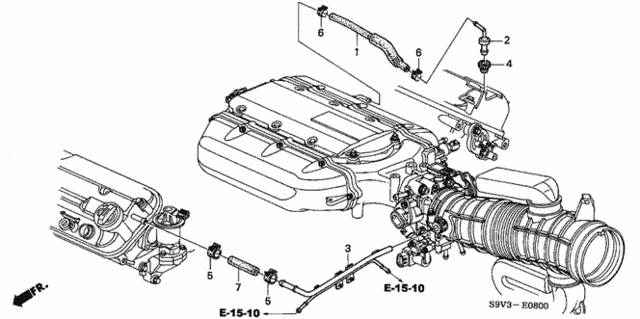 Breather Tube (-'04) for 2004 Honda Pilot #0
