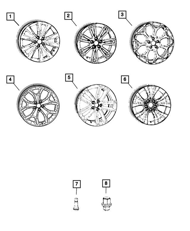 7AZ20RNWAA - Wheels: Aluminum Wheel, Front Or Rear for Mopar Image