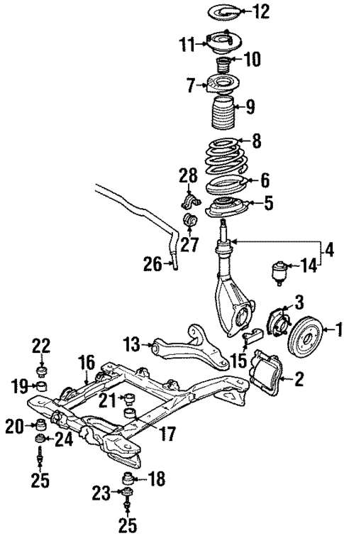 Stabilizer Bar & Components for 1993 Buick Regal #0