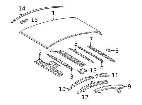 Exterior Trim - Roof for 2015 Toyota Prius #1