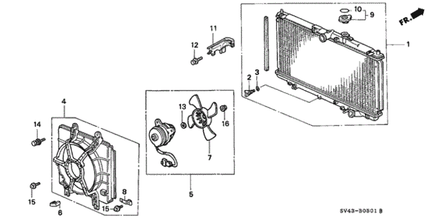 Radiator (Toyo) for 1995 Honda Accord #0