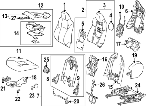 Driver Seat Components for 2025 Toyota Tacoma #1
