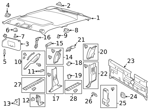 Interior Trim - Cab for 2013 Ford F-250 Super Duty #0