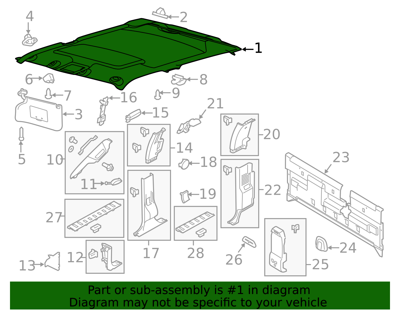 Headliner BC3Z-2651944-FE | FordPartsOnSale.com