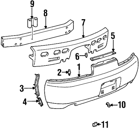 Bumper & Components - Rear for 1998 Lexus SC400 #0