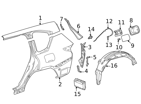 Quarter Panel & Components for 2023 Lexus LX600 #0