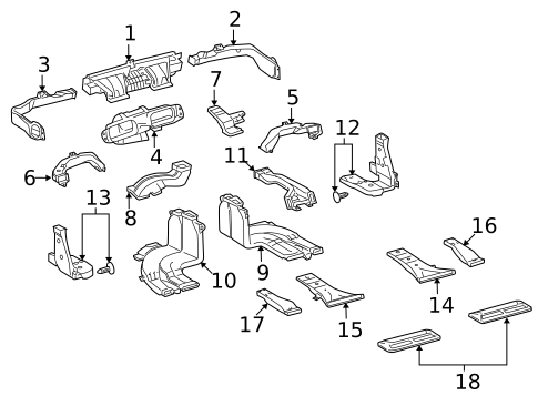 Ducts for 2013 Lexus LS600h #0
