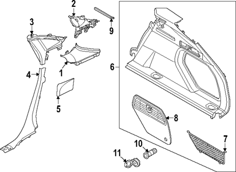 Interior Trim - Quarter Panels for 2025 Audi SQ8 e-tron Sportback #0