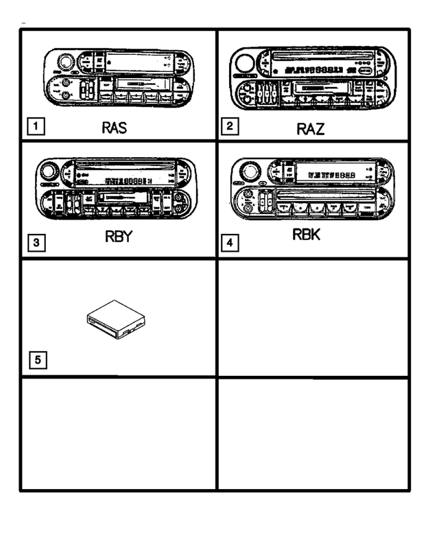 56038589AM - Instrument Panel and Radios and Consoles: Am/fm With Cd And Equalizer Radio for Mopar Image