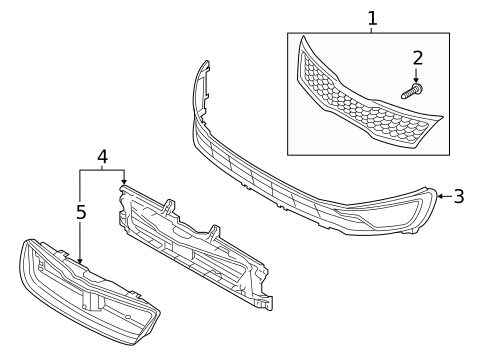 Grille & Components for 2012 Kia Optima #1