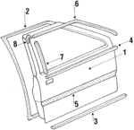 7600121303 - Body: Door Shell for Mitsubishi: Precis Image